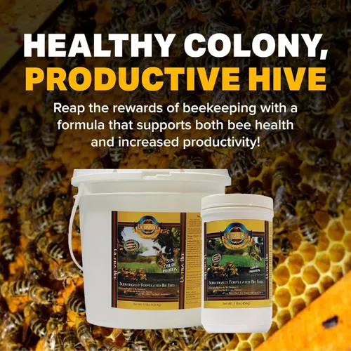 Miniatura 4 de Sustituición de Polen de Abeja Ultra de Mann Lake, Alimento Seco Alto en Proteínas para Colonias de Abejas Saludables para Apoyar el Crecimiento