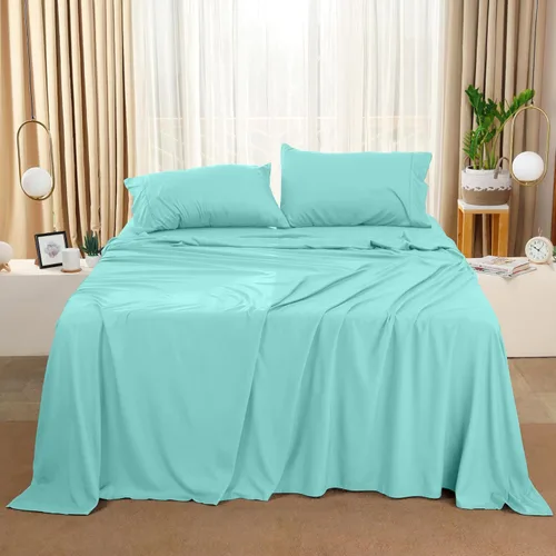 Miniatura 461 de Utopia Bedding Juego de sábanas Queen – Sábanas de 4 piezas para cama tamaño Queen, microfibra suave y transpirable, incluye 1 sábana bajera, 1 Gris