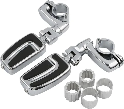Miniatura 16 de TCT-MOTORPARTS Soportes de clavijas de pie de barra de carretera negro para Harley Touring 22/25/32/1.378 in