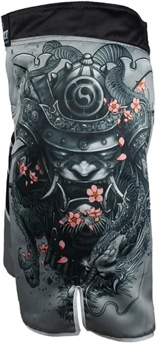 Miniatura 8 de pantalones cortos deportivos gris Muay Thai Boxeo troncos MMA para hombre