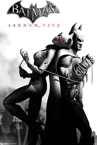 Trends International DC Comics VIdeo Game - Póster de pared de Arkham City Catwoman, 22.375 x 34 pulgadas, versión premium sin marco