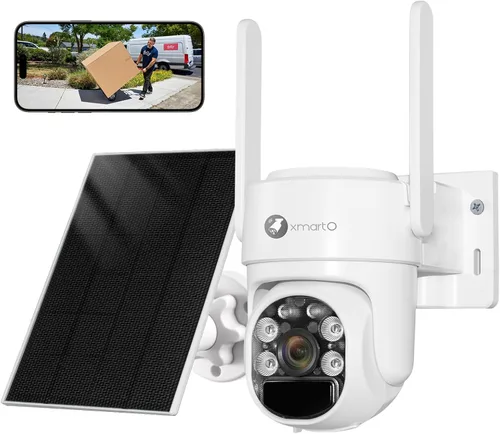 Miniatura 10 de xmartO Sistema de cámara de seguridad PTZ AI sin cables, kit de 4 cámaras, 4MP 2K QHD + NVR WiFi expandible 4K 10CH, almacenamiento de video local