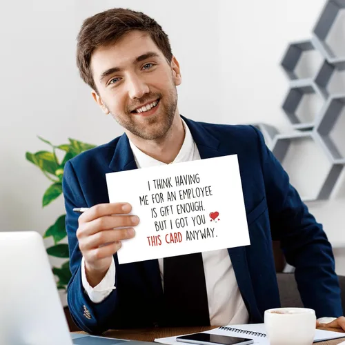 Miniatura 4 de Ziwenhu Regalos del día del jefe para hombres, tarjeta feliz del día del jefe para él, regalos divertidos para mujer, bonita tarjeta de cumpleaños