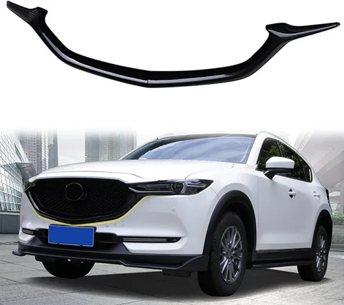 Miniatura 2 de HIGH FLYING Para Mazda CX-5 CX5 2017-2021 Accesorios exteriores Coche Rejilla Delantera Insertos Cubierta Moldeo ABS Negro Brillante 2pcs