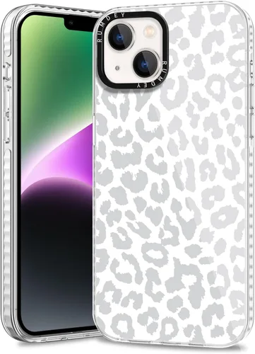 Miniatura 3 de Pack de 2 Fundas con Estampado de Guepardo para Apple iPhone 13 / iPhone 14 de 6.1 Pulgadas, Funda Transparente Linda Coquette con Patrones