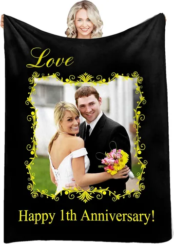 Miniatura 14 de Manta personalizada con fotos, texto, fotos personalizadas, mantas para adultos y niños, cumpleaños familiar, 1 foto, 50 x 40 pulgadas