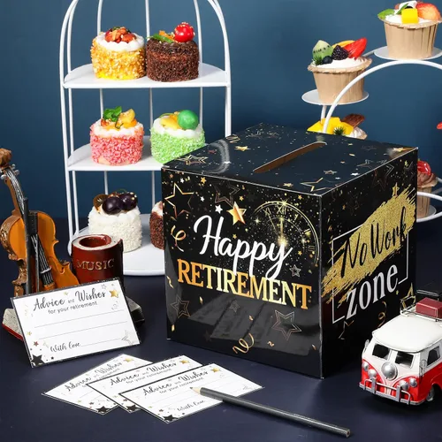 Miniatura 5 de Funrous 51 cajas de tarjetas de jubilación, tarjetas de consejos y buenos deseos para mujeres y hombres, decoraciones de fiesta de jubilación