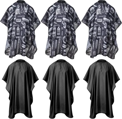 JenPen Capa impermeable para peluquería y peluquería, 6 unidades, para estilista, peluquería, corte de pelo ajustable, 47 x 59 pulgadas