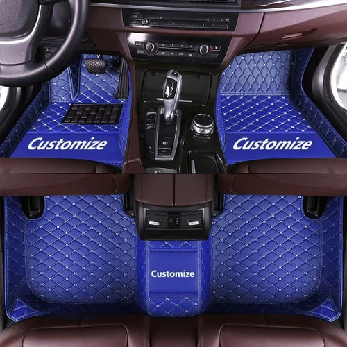 Miniatura 26 de Alfombrillas de cuero personalizadas para automóvil, personalizadas, para camión, sedán, cupé y SUV, revestimientos de lujo con diamantes (beige)