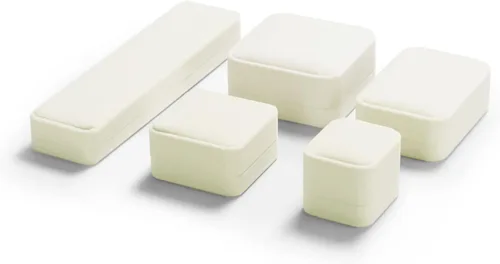 Miniatura 7 de Oirlv Caja de anillo de terciopelo para boda, día de San Valentín, anillos blancos