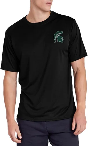 Miniatura 254 de Camiseta deportiva oficial de la NCAA Collegiate para hombre, colección negra con logotipo en el pecho izquierdo