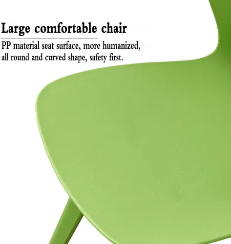 Miniatura 5 de Diseño moderno Sillas de comedor Diseño Respaldo Sala Salón Silla de salón Respaldo Material PP respetuoso con el medio ambiente para oficina Salón