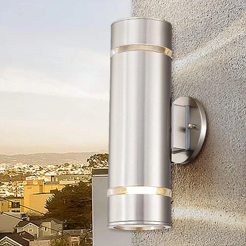 Miniatura 12 de Cerdeco Candelabro Moderno de Porch al Aire Libre Iluminación de Pared Cilíndrica Aplique de Pared Blanco Acabado