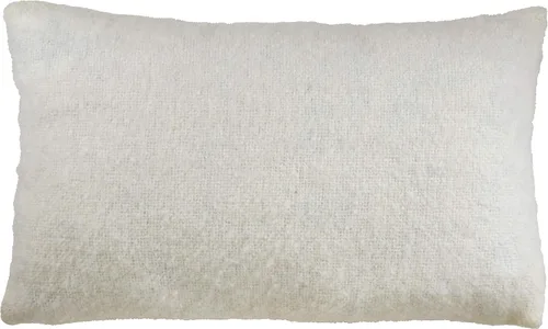 Miniatura 9 de SARO LIFESTYLE Angora Collection - Almohada de plumón de mohair sintético, 22 pulgadas, color gris