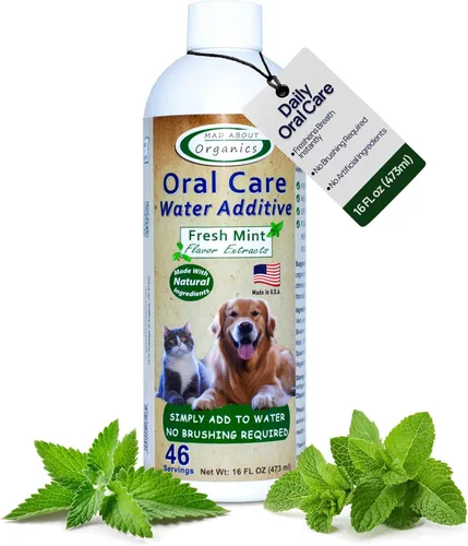 Aditivo de agua para el cuidado bucal para gatos y perros, soporte dental suave, reduce los olores del aliento, promueve la salud de las encías, sin