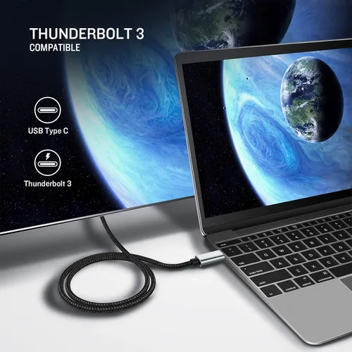 Miniatura 5 de Cable USB C a HDMI, [4K, alta velocidad], cable USB tipo C a HDMI para oficina en casa, [compatible con Thunderbolt 3/4] para MacBook Pro/Air 2020