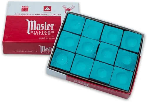 Miniatura 12 de Caja de tizas para tacos de pool/billar, 12 tizas Gris