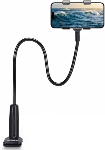 ZTON Soporte universal para teléfono celular, soporte universal para teléfono móvil, soporte perezoso, soporte flexible para brazos largos con clip