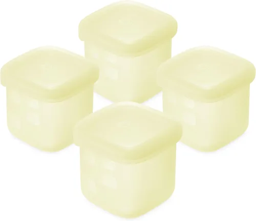 Miniatura 11 de Olababy Contenedores de Almacenamiento de Silicona Clear Sense 4 piezas para Alimentos de Bebé, Snacks, Fórmula, Puré, Salsa y Más Sin Plástico
