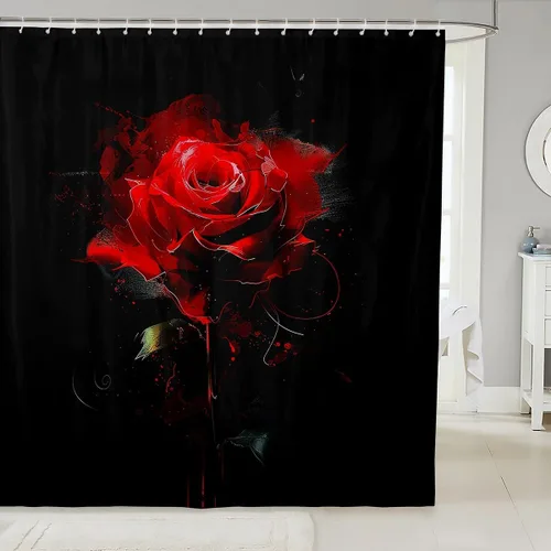 Miniatura 11 de Manfei Musical Shower Curtains Retro Musical Notes Print Bathroom Curtains for Kids Boys Girls Room Decor, Music Theme Waterproof Bath Curtains with