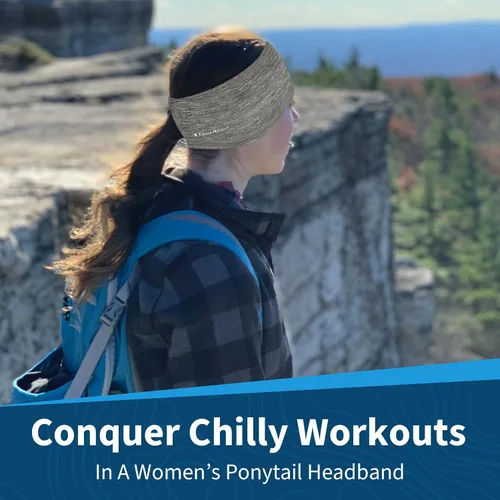 Miniatura 4 de TrailHeads - Diadema para mujer, diseño de cola de caballo, con banda para la oreja que absorbe la humedad, ideal para correr