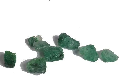 GEMHUB Esmeralda verde áspero natural de grado A, 30.50 quilates, cristal curativo en bruto, lote de 7 gemas para cabbing, Gema, lote de piedras