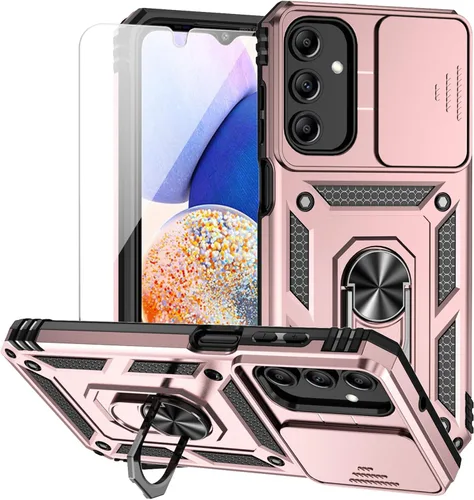 Miniatura 15 de Funda para Samsung Galaxy A15 5G con cubierta para lente de cámara, protector de pantalla HD, doble capa de grado militar, probada contra caídas
