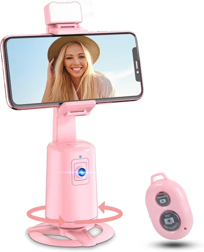 Miniatura 9 de Trípode de seguimiento facial automático giratorio de 360°, soporte para fotos y video, sin aplicación, soporte para cámara con control remoto