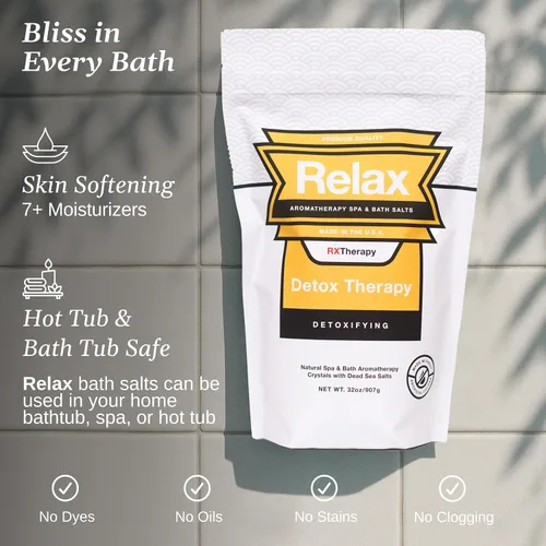 Miniatura 3 de Relax Spa & Bath, Epsom & Sales del Mar Muerto, sales de baño de aromaterapia para bañera de hidromasaje, baño o spa, infundidas con magnesio, 32