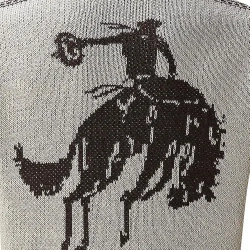 Miniatura 2 de Suéter clásico de cuello redondo con estampado de cabeza de toro para hombre, suéter casual de ajuste delgado, suéter de punto, abrigo tecnológico