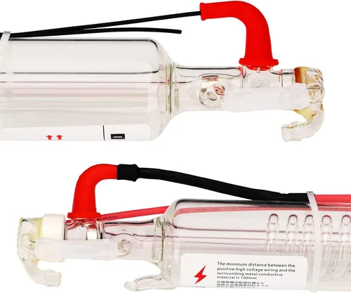 Miniatura 2 de LD-Teemm Tubo láser de CO2, tubo láser de CO2 de 20 W con revestimiento de 20 vatios de longitud de 19.685 in de diámetro. 1.969 in, alambre