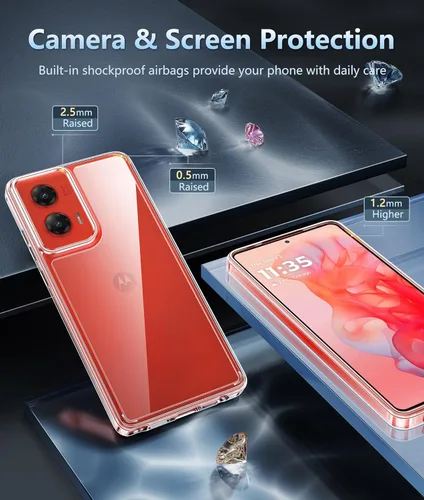 Miniatura 702 de FNTCASE Funda para iPhone 13 Pro-Max: Fundas magnéticas transparentes compatibles con Magsafe Slim anti amarillamiento protección contra caídas