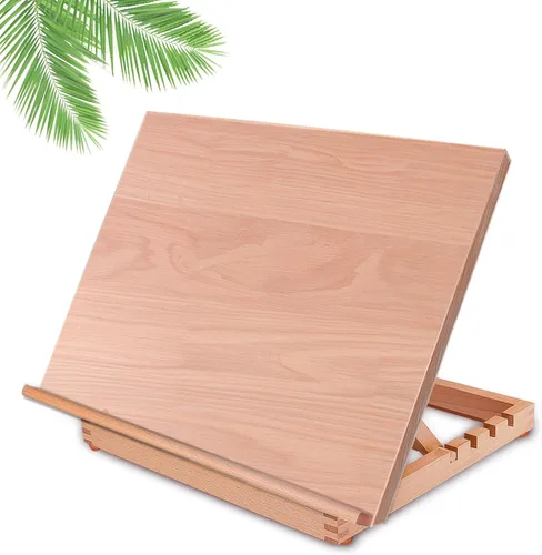 Caballete de mesa A3 con superficie lisa, caballete de arte de ángulo ajustable para artistas, niños, principiantes y estudiantes