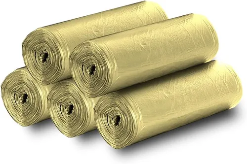 5 rollos de bolsas de basura pequeñas, 4 galones de material fino fuerte desechable, cocina, bolsas de basura de plástico duraderas para oficina,