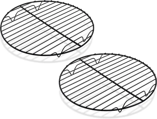 Miniatura 8 de TeamFar Estante de enfriamiento redondo, estante pequeño de 7.5 pulgadas para asar con núcleo de acero inoxidable y revestimiento antiadherente