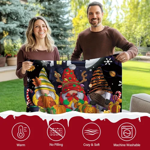 Miniatura 4 de Manta de Navidad de Wazzio, manta navideña para sofá, cama, habitación, regalos de Navidad para mujeres, hombres, hija, hijo, regalos para Acción