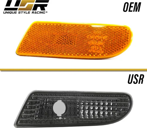 Miniatura 5 de USR DEPO 00-06 W220 Clase S - Juego de luces de marcador lateral para parachoques de lente ahumada (izquierda + derecha) compatible con Mercedes
