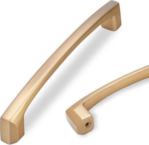 Miniatura 28 de COTYKILEY - Paquete de 10 manijas de gabinete de cocina color latón envejecido de 3 pulgadas (76mm), accesorios dorados para gabinetes de cocina
