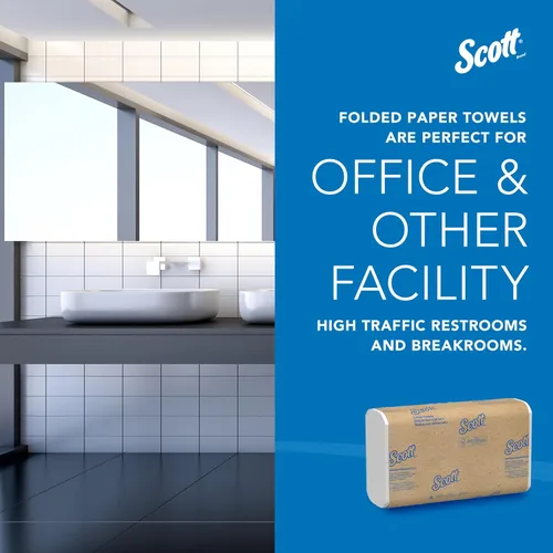 Miniatura 9 de Zama Scott toallas de papel C-Fold para dispensador, Kimberly-Clark cuidado de la salud SKU 1510, blanco, 10.125 x 13.15 pulgadas., Blanco, 2400