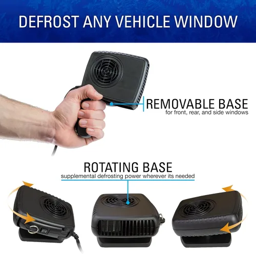 Miniatura 4 de SubZero 12650 - Descongelador portátil de ventana de 12 V para automóvil, camión, SUV, Jeep, calentador de coche rápido 2 en 1 y desempañador