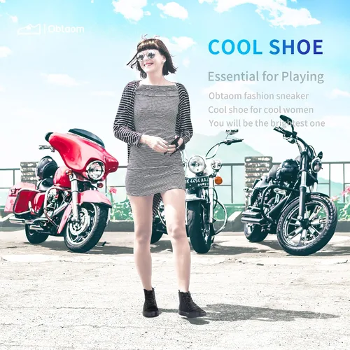 Miniatura 5 de Obtaom Zapatos de lona de alta calidad para mujer/hombre para jugar a media pantorrilla, zapatillas de deporte de moda casuales con cordones de alta