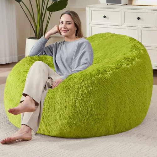 Miniatura 29 de Bean Bag Cover (No Filler) Soft Faux Fur Stuffed Animal Bean Bag Storage, Fluffy Plush Bean Bag Chair Cover Washable, Comfy Bean Bag Covers for Dark