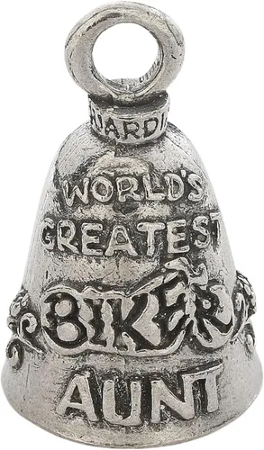 Miniatura 16 de Guardian Bell Good Luck Bell w/Keyring & Black Gift Bag Motorcycle Bell Pewter Good Luck Gift Bike Bell Made in USA El mejor abuelo motero