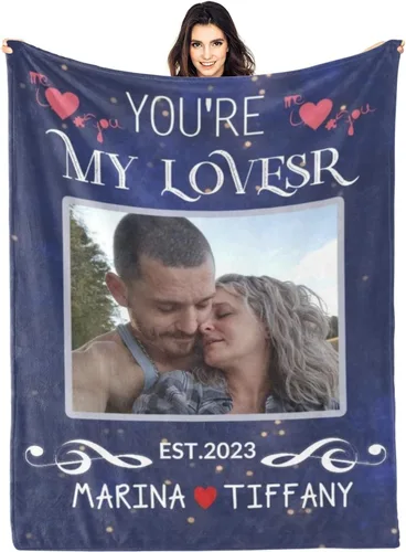 Miniatura 12 de Regalo para mamá y esposa, manta personalizada con 6 fotos, manta personalizada con imagen para familia, amigo, padre, madre, Navidad, cumpleaños