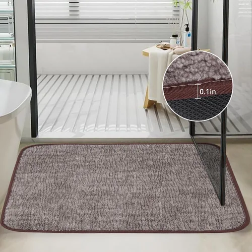 Miniatura 3 de Tapetes de baño de 30 x 20 pulgadas, antideslizantes, absorbentes, de secado rápido, lavables a máquina, con respaldo de goma, alfombra suave