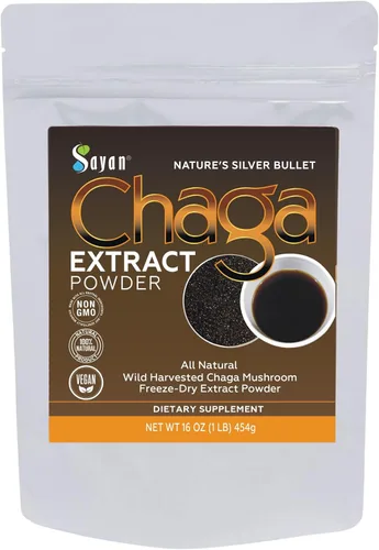 Miniatura 17 de Polvo extracto hongo chaga siberiano. Súper antioxidante, ayuda al sistema inmune., 2 onza, 1 Extracto de Chaga