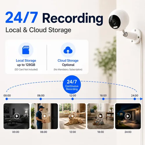 Miniatura 8 de Cámaras 5G para Seguridad del Hogar, Cámara de Seguridad Interior y Exterior de 3MP para Bebé/Anciano/Perro/Mascota/Niñera, Monitor WiFi para Bebé
