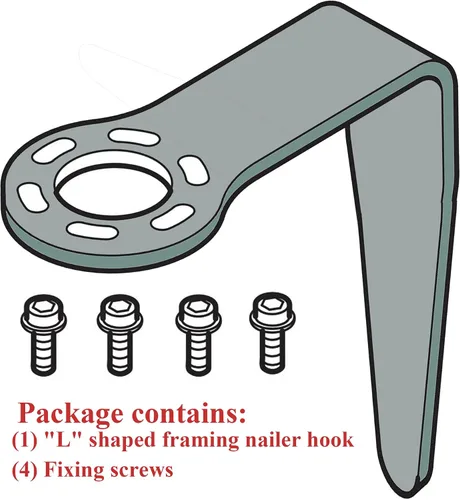 Miniatura 6 de Gancho de riel 889661M para colgador de herramientas Metabo HPT Compatible con Hitachi, aluminio ligero, ajuste amplio con distancia ajustable desde