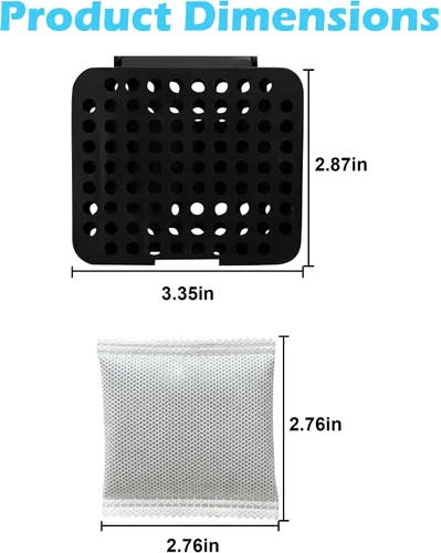 Miniatura 4 de Paquete de 2 cajas desodorizantes adhesivas, paquete de 12 repuestos para eliminar olores para basura, eliminador de olores de carbón activado