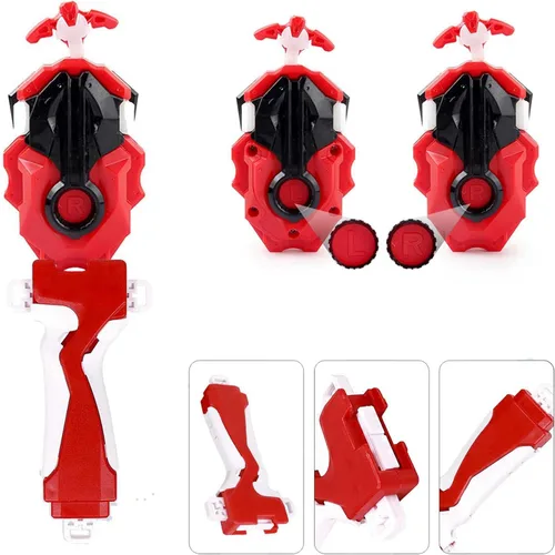 Miniatura 11 de DYT Battling Tops Burst B 184 Custom Bey Launcher LR Left Right Spin DB Layer System , B 11 Launcher Grip Metal Azul